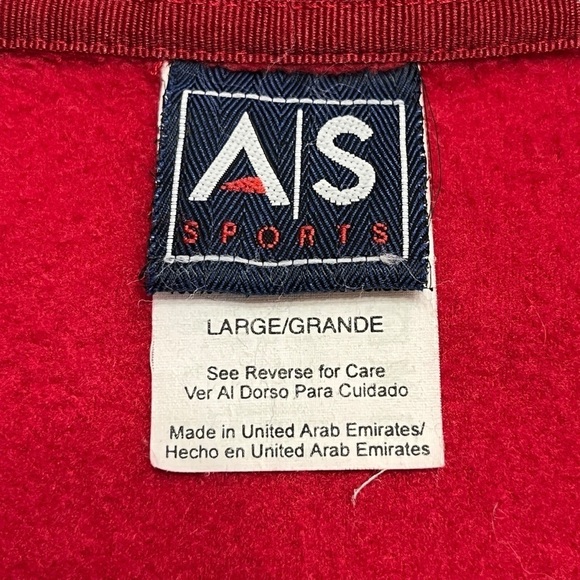 University of Alabama Red Half Zip Fleece Pullover with Embroidered Logo Sz. Lg. - Picture 6 of 10